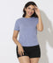 Short Sleeve High Low LightBlue Tshirt